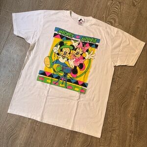 Vintage 90s Mickey & Minnie Mouse Double-Sided T-Shirt SINGLE STITCH MADE IN USA